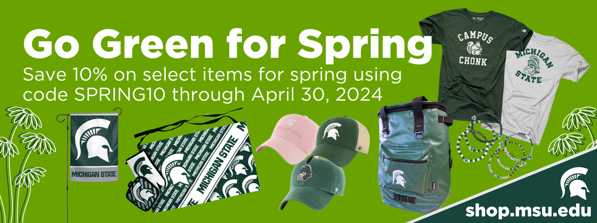 Go Green for Spring, Save 10 percent on select items for spring using code SPRING10 through April 30, 2024.