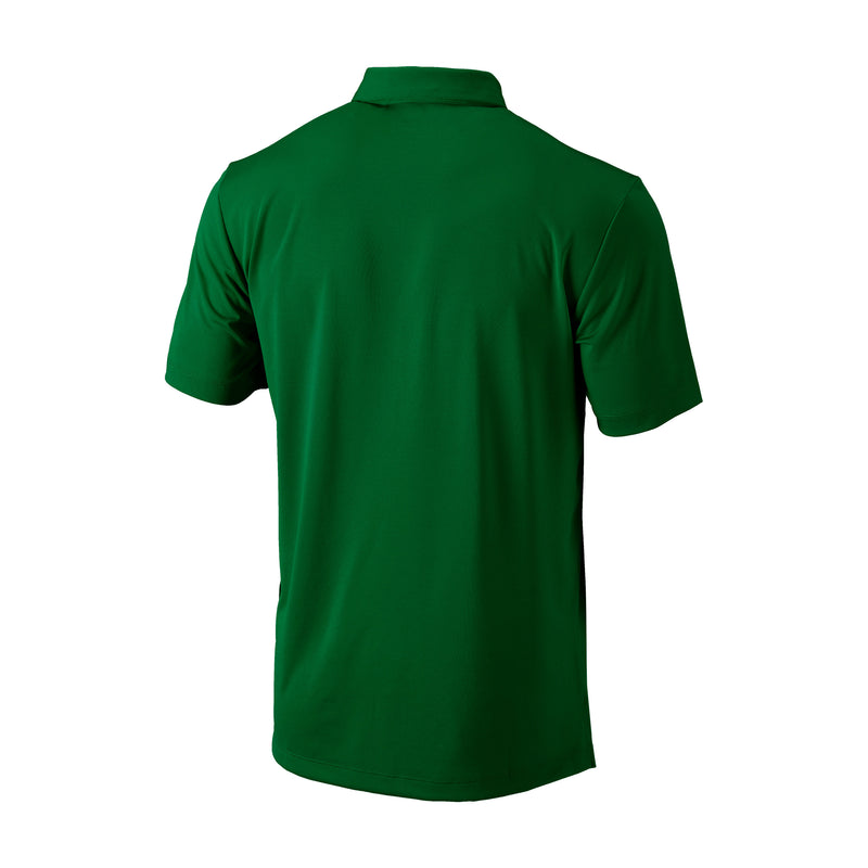 Back of a green polo