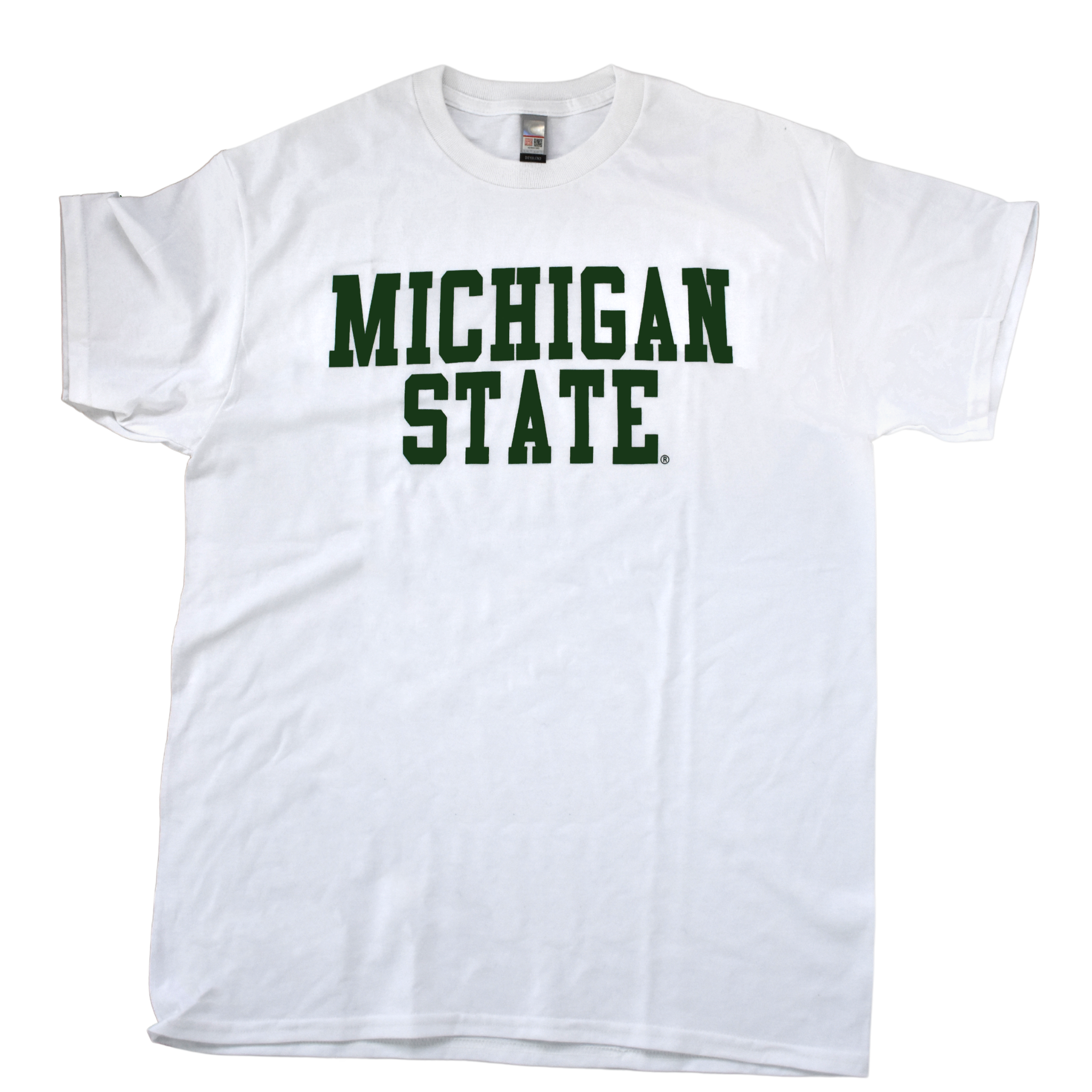 Michigan State University Spartans Basketball T-Shirt 2-XL / White