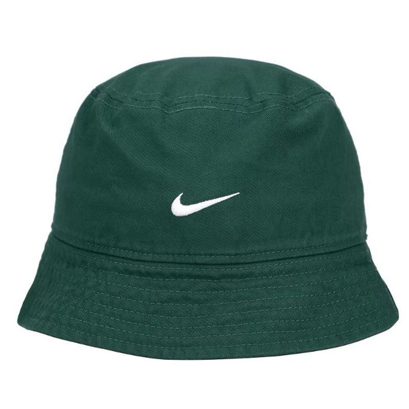 Green bucket with Nike swoosh center crown