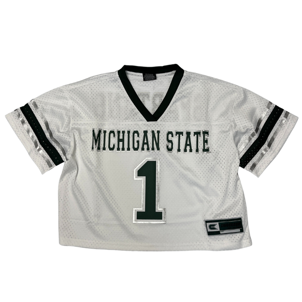 Black Crop Retro Football Jersey