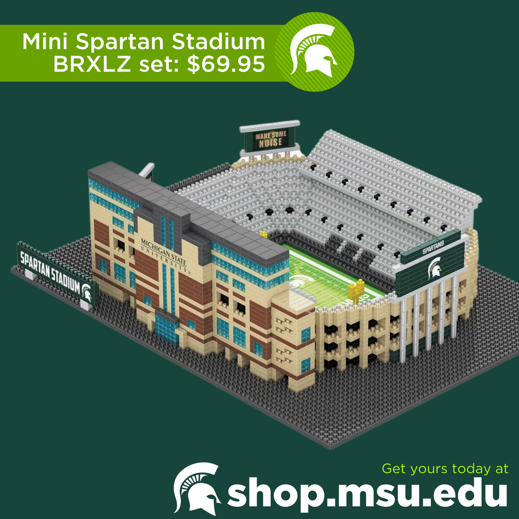 A stop-motion video showing the construction of the BRXLZ Spartan Stadium.