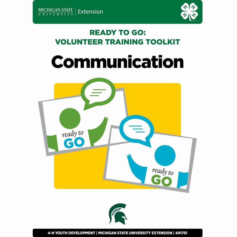 Cover of the manual "Ready to Go Unit 3: Communication." The cover shows two stick figures, each in separate windows with a text box next to each of them. 