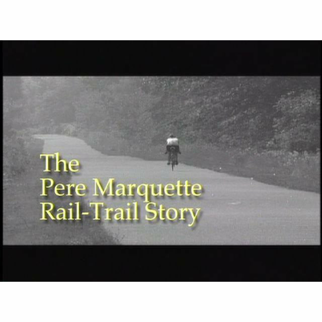 Screenshot from the DVD of The Pere Marquette Rail-Trail Story title screen